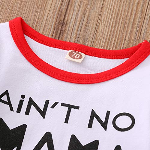 Conjunto de camiseta y pantalones de chándal para bebé con estampado de letras, para invierno