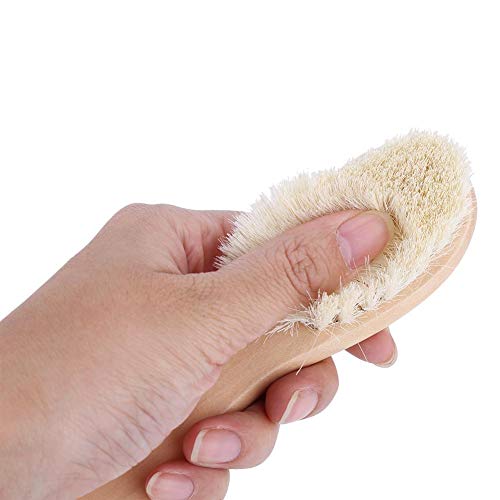 Conjunto de cepillo y peine para el cabello del bebé Cepillo para el cabello de madera natural con cerdas suaves de cabra Peine de aseo para masaje de cabeza infantil