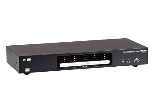 Conmutador KVMP de 4 puertos USB 3.0 4K de doble pantalla ATEN CS1944DP | ATEN España | líder del mercado de KVM