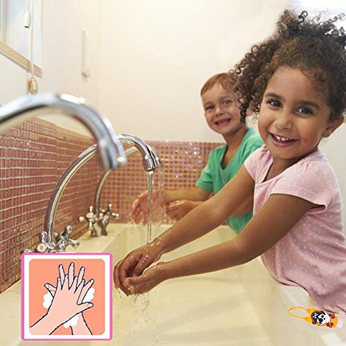 Contenedor Desinfectante Niños,Botellas De Viaje para Desinfectante Manos,Botellas De Viaje Llavero,Contenedor Desinfectante para Manos,Botes Rellenables 6pcs