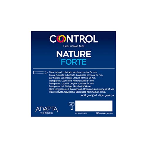 Control Forte Preservativos - Caja de condones extra fuertes - Caja de 144 unidades (pack extra grande) - Gama placer natural, lubricados, perfecta adaptabilidad