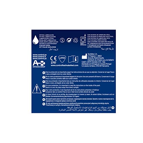 Control Forte Preservativos - Caja de condones extra fuertes - Caja de 144 unidades (pack extra grande) - Gama placer natural, lubricados, perfecta adaptabilidad