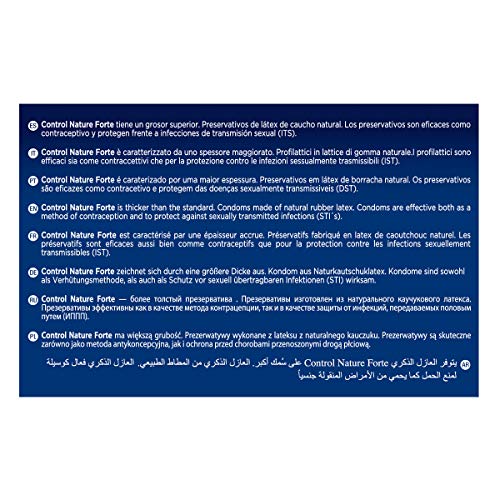 Control Forte Preservativos - Caja de condones extra fuertes - Caja de 144 unidades (pack extra grande) - Gama placer natural, lubricados, perfecta adaptabilidad