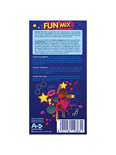 Control Fun Mix Preservativos -Paquete de 6 preservativos variados