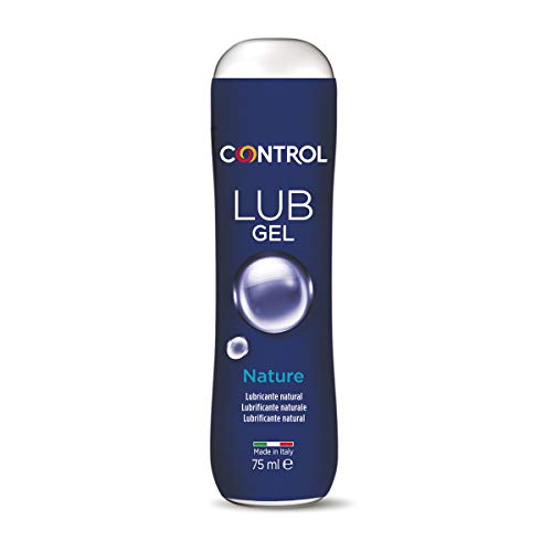 Control Lub Gel Nature - Gel lubricante sin aroma - 75 mililitros - Base acuosa - Compatible con el preservativo - Hipoalergénico - Sin azúcar - No mancha - Color Transparente