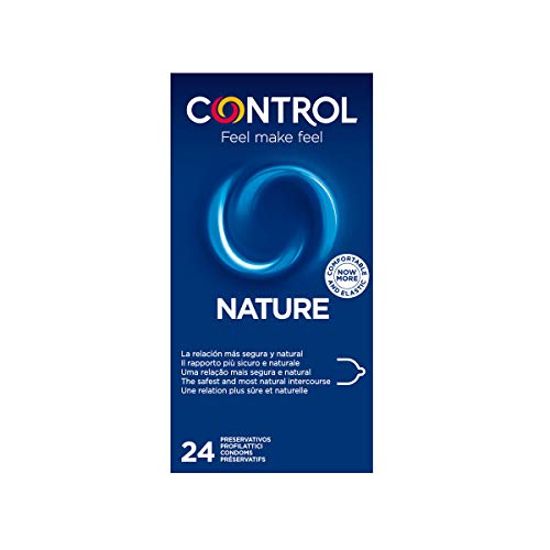 Control Nature - Caja de Condones gama natural, lubricados, ajuste perfecto, sexo seguro, 24 unidades (pack ahorro)
