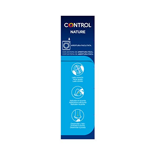 Control Preservativos Easy Way Nature - Caja de condones de fácil de poner, gama placer natural, lubricados, sexo seguro, 10 unidades