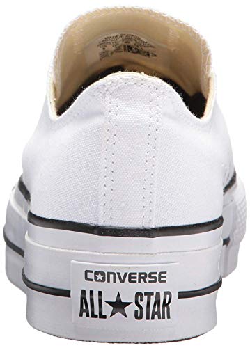 Converse Chuck Taylor CTAS Lift Ox Canvas, Zapatillas para Mujer, Blanco (White/Black/White 102), 38 EU
