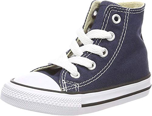 Converse Youths Chuck Taylor All Star Hi Zapatillas de tela, Unisex - Infantil, Azul (Azul Marino), 35
