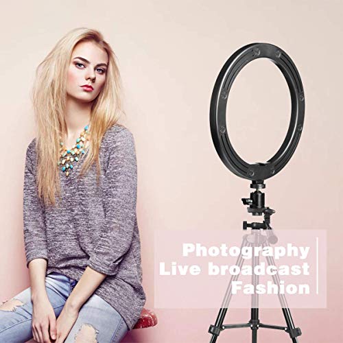 Coolwill Luz de Anillo con trípode, 10"Selfie Ring Light Maquillaje Regulable, Live Light para Hermosas Fotos o Video, Live Streaming, Retrato, Maquillaje, etc. (10 Pulgadas)