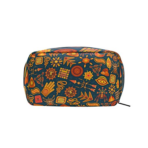COOSUN - Bolsa de maquillaje étnica tribal para mujer