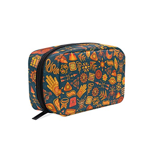 COOSUN - Bolsa de maquillaje étnica tribal para mujer