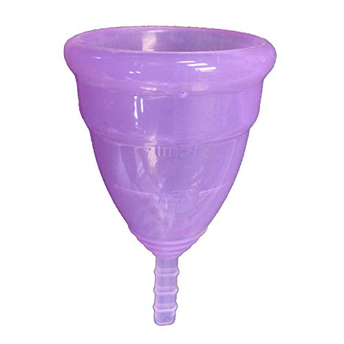 Copa Menstrual Sileu Cup Sport - Copa deportiva para deportes - Fácil de poner y quitar, suave e hipoalergénica - Recomendada por ginecólogos - Talla L, Color Morado + Esterilizador Plegable Rosa