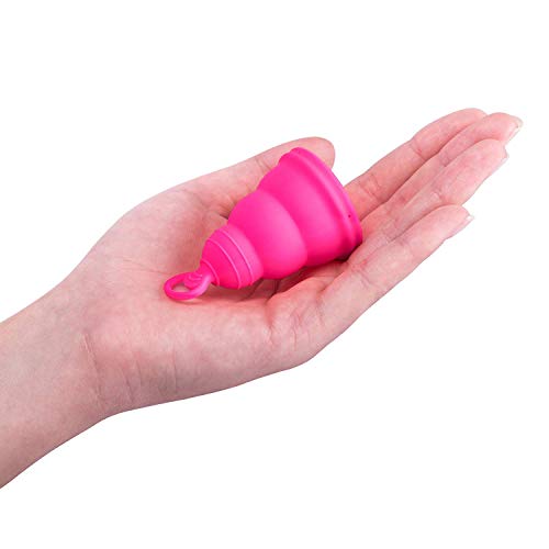 Copa Menstrual Soft - Mujeres Con Vejigas Sensibles, Calambres, CóLicos Menstruales - Ayuda A Prevenir Cistitis, Cycle Copa Menstrual, Copa Menstrual Lily Cup Compact, Copa Menstrual Plegable (L)