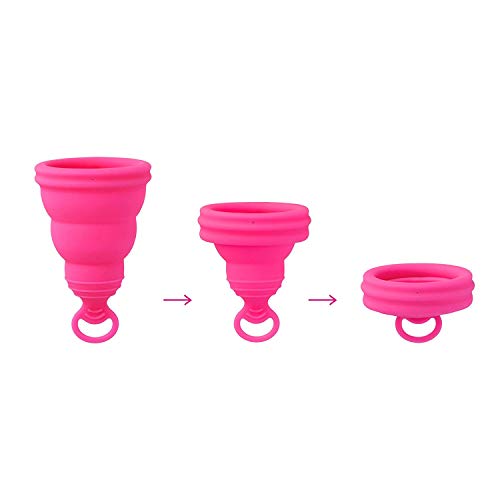 Copa Menstrual Soft - Mujeres Con Vejigas Sensibles, Calambres, CóLicos Menstruales - Ayuda A Prevenir Cistitis, Cycle Copa Menstrual, Copa Menstrual Lily Cup Compact, Copa Menstrual Plegable (L)