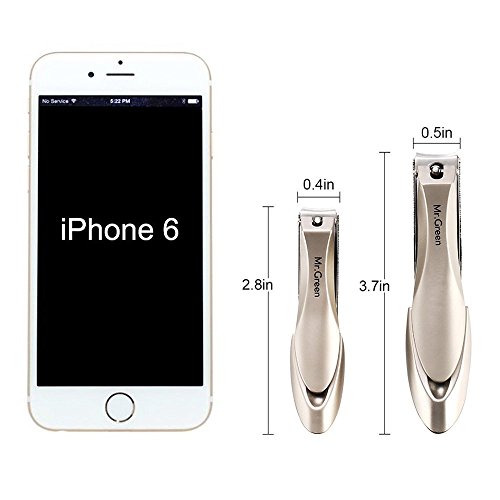 Cortador de uñas para Uñas Gruesas, Profesional con Colector, Acero Inoxidable de Grado Médico, fino y Duro.Juego de Cortauñas para Hombres y Mujeres