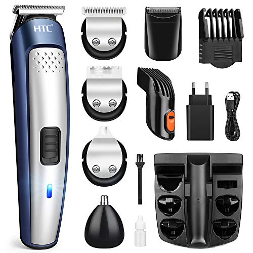 Cortapelos Electrónico Cortapelos Profesional Hombre Barbero,Cortapelos Nariz y Orejas,Maquina de pelar,Máquina de Afeitar, Recortadora Barba y PrecisiónImpermeable 8 en 1 Afeitar de Barba/Cara/Cuerpo