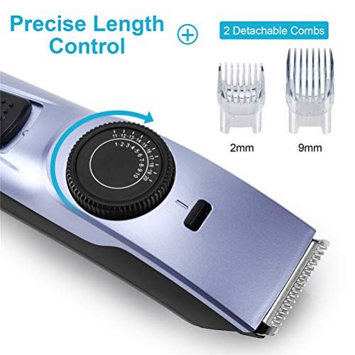 Cortapelos Hombre Profesional, Sin cable Cortadora de Pelo Recargable Electrico Kit de Corte de Pelo Con Barba con Perilla Ajustable de 1-10 mm Para Hombres y Familiar
