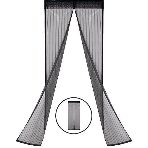 Cortina mosquitera magnética para puertas, Mosquitera Magnética 90 cm x 210 cm/100cm x 210 cm, para Puertas 86cm x 208 cm/96cm x 208 cm, Nuevo diseño, Manos libres; Instálela usted mismo