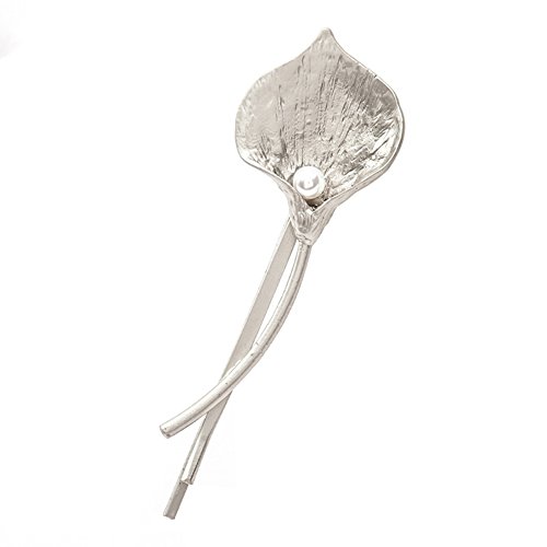 Cosanter accesorios para el cabello de la manera coreana venta al por mayor señora simple flores de metal flequillo carpeta perla calla horquilla