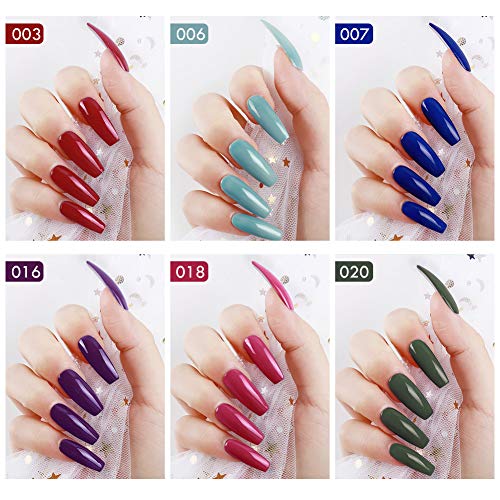 Coscelia 20pcs Gel de Uñas Semipermanente con Gel de Esmalte de Uñas 24W UV/LED Secador de Unas Base Coat Top Coat Manicura Pedicura Kit