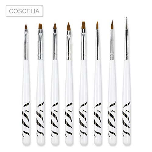 COSCELIA Kit para Uñas Acrilicas Completo Kit de Uñas Acrilicas con Lampara Uñas de Gel de Construccion para Uñas y Acrilicas Secador LED de 9W