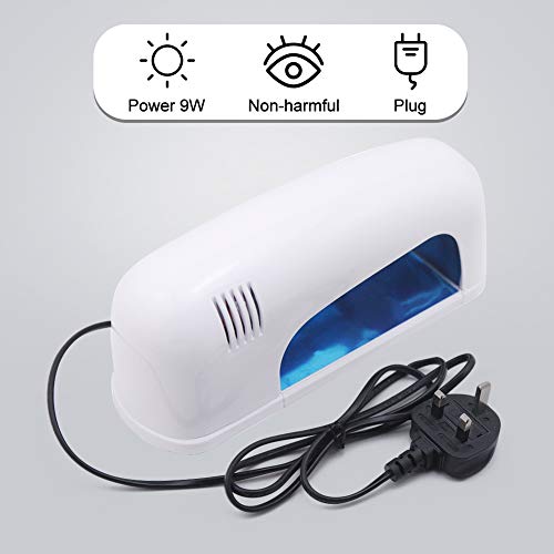 COSCELIA Kit para Uñas Acrilicas Completo Kit de Uñas Acrilicas con Lampara Uñas de Gel de Construccion para Uñas y Acrilicas Secador LED de 9W