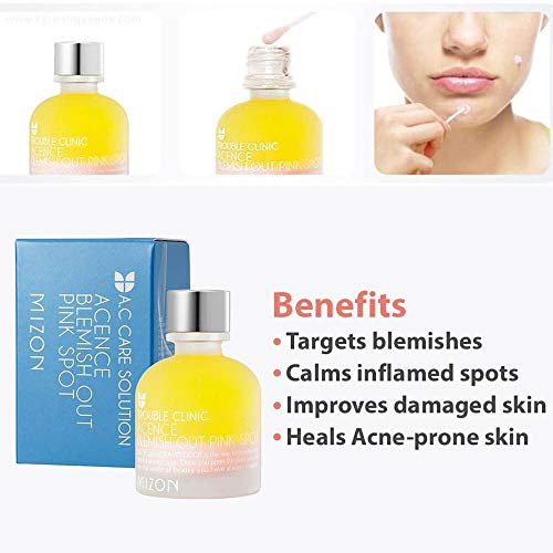 COSMÉTICOS COREANOS, MIZON_ Acence Blemish Out Pink Spot 30ml (Cuidado de la piel, áreas tópicas, solución dedicada, protección de la piel) [001KR]