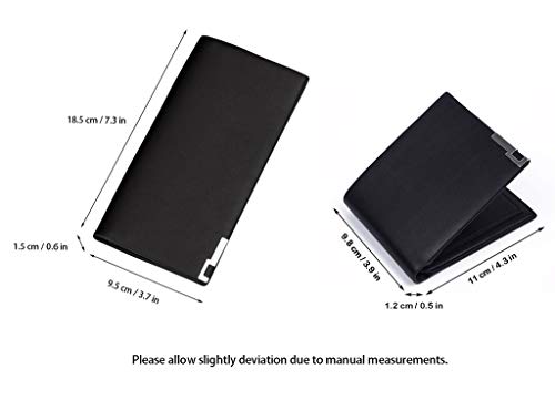 Cosstars Sword Art Online Anime Luminoso Cartera Hombre Cuero Artificial Billetera Portatarjetas Slim Wallet Negro /1