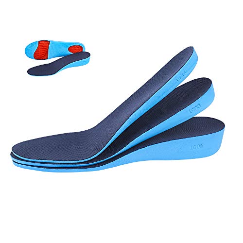 CosyInSofa Plantilla de aumento Altura de amortiguación elástica Altura de inserción de calzado deportivo para hombres o mujeres Cómodas plantillas de reemplazo transpirables (2.3cm(S:35-40EU), Azul)