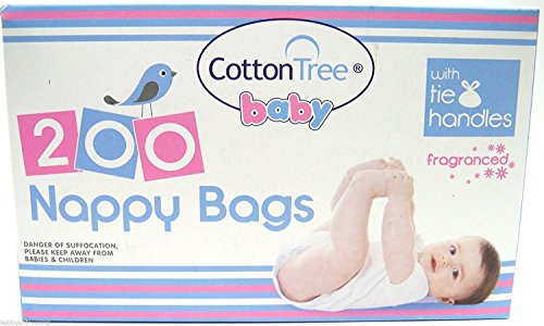 Cotton Tree - Bolsas desechables para pañales (200 unidades)