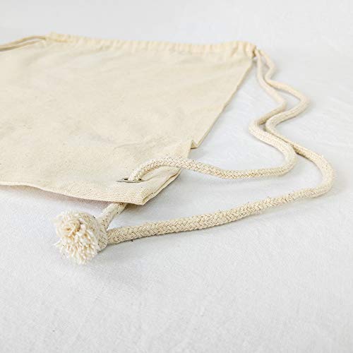 Cottonbagjoe - Mochila de algodón con certificado Öko-Tex Standard (36 x 46 cm), color naturaleza, tamaño 100 unidades