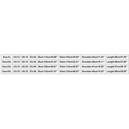 COZOCO Vestido Informal de Las Mujeres Vestido con Ola de Cuello Redondo Suelto Deportivo Vestido de Carnaval Vestido de Gran Tamaño de Vacaciones（Armada，XXXXL）