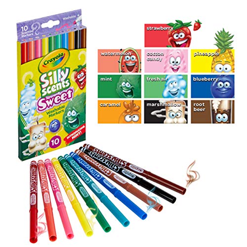 Crayola - 58-5071G 10 Rotuladores Lavables"Los Olorosos", Multicolor