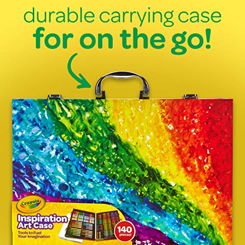 Crayola Inspiration art case  - Kit de manualidades para niños (Lápiz de color, Lápiz, Rotulador), 140 piezas , Modelos/colores Surtidos, 1 Unidad