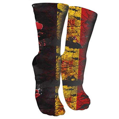 Crazy Socks Andorra Flag 3D Crew Calcetines