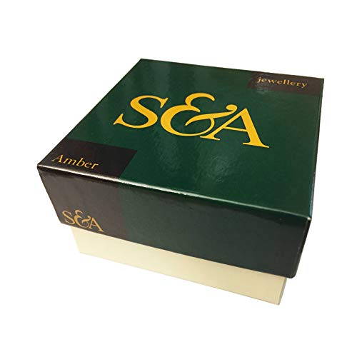 Creazioni Oro Colgante en Plata 925 con Ámbar Cuadrada Naranja P1437