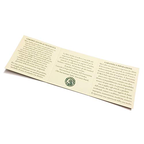 Creazioni Oro Colgante en Plata 925 con Ámbar Cuadrada Naranja P1437