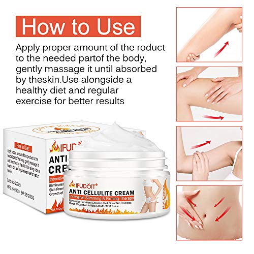 Crema Anticelulítica,Crema reductor anticelulítico,Crema de Adelgazar Crema Caliente Profesional, Pueden Reducir Eficazmente la Grasa del Vientre, las Nalgas y las Piernas (100g)