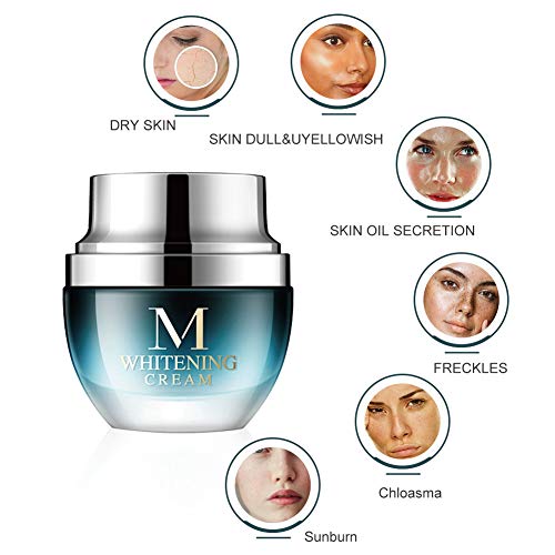 Crema Blanqueadora, Whitening Cream, Crema Iluminadora, Crema Aclaradora, Tratamiento facial antienvejecimiento para hiperpigmentación, Tono de piel desigual, puntos oscuros y daños del sol