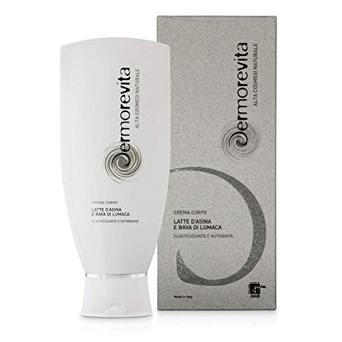 Crema corporal Dermorevita con leche de burro BIO y bava de caracol BIOo, gel bio de aloe, mantequilla biológica karit, almidón de arroz, aceite de almendras dulces BIO, extracto de Ginkgo Biloba