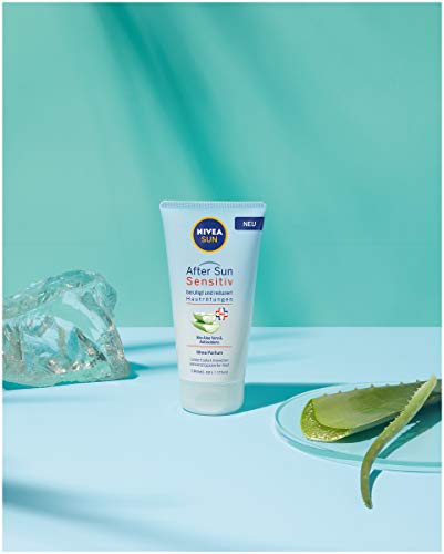 Crema de gel Nivea Sun Sensitiv SOS (175 ml), refrescante after Sun Gel con efecto calmante de la piel, gel con aloe vera orgánico y antioxidante para pieles sensibles