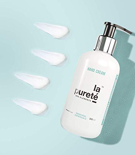 Crema de Manos Hidratante 300ML, Crema de Manos Reparadora Antiedad, Crema de Manos con Dosificador- 96% Ingredientes de Origen Natural, La Pureté Des Éléments