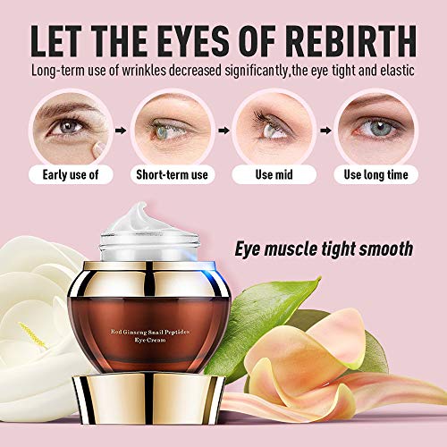 Crema de Ojos, Crema para los Ojos, Crema Contorno de Ojos Anti Edad, Crema Hidratante para Ojos, Mejora las ojeras, líneas finas y arrugas, Elimina la hinchazón, 25g