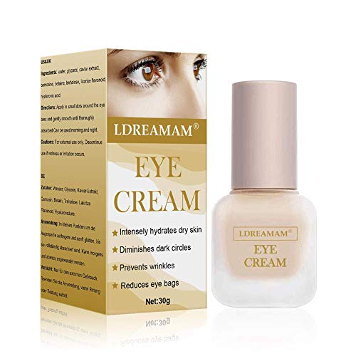 Crema De Ojos - Vegano, Cruelty-Free, Orgánico - Mejor Natural Antienvejecimiento Crema Tratamiento Contorno de Ojos Para Ojeras, Bolsas y Arrugas