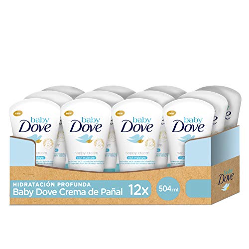 Crema de pañal Baby Dove hidratación profunda 42ml – Pack de 12 (504 ml)