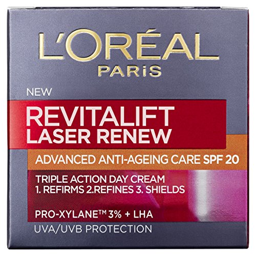 Crema facial antiedad L'Oreal París Revitalift Laser Renew, con SPF 20, 50 ml
