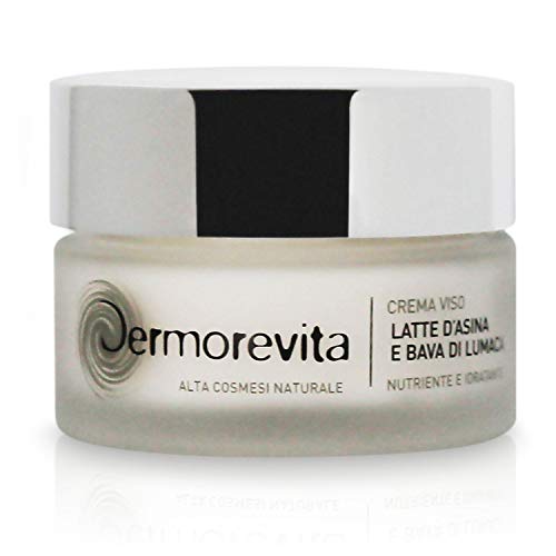 Crema facial Dermorevita con leche de burro BIO y bava de caracol BIO, aceite de aguacate, extracto de pepino BIO, Bio Extracto de Caléndula BIO, Alantoína