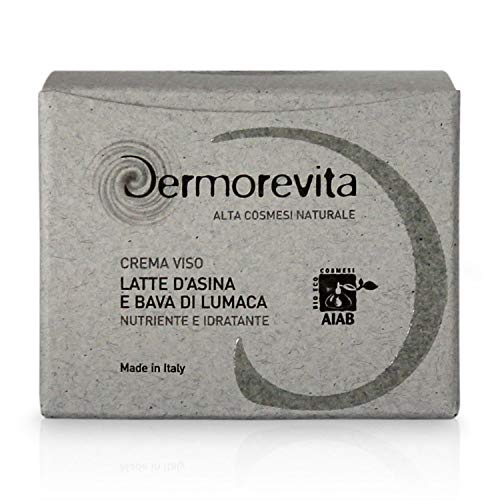 Crema facial Dermorevita con leche de burro BIO y bava de caracol BIO, aceite de aguacate, extracto de pepino BIO, Bio Extracto de Caléndula BIO, Alantoína