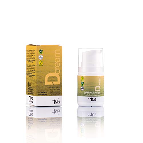 Crema Facial Ecológica | Cosmética Natural Certificada Ecológica | Aumenta el Acido Hialurónico Natural de la Piel | Microalgas de Origen Natural | Envase de 50 ml | Alskin
